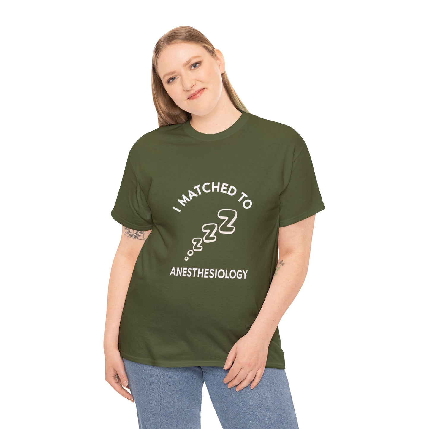 "I Matched to Anesthesiology" Unisex Heavy Cotton Tee