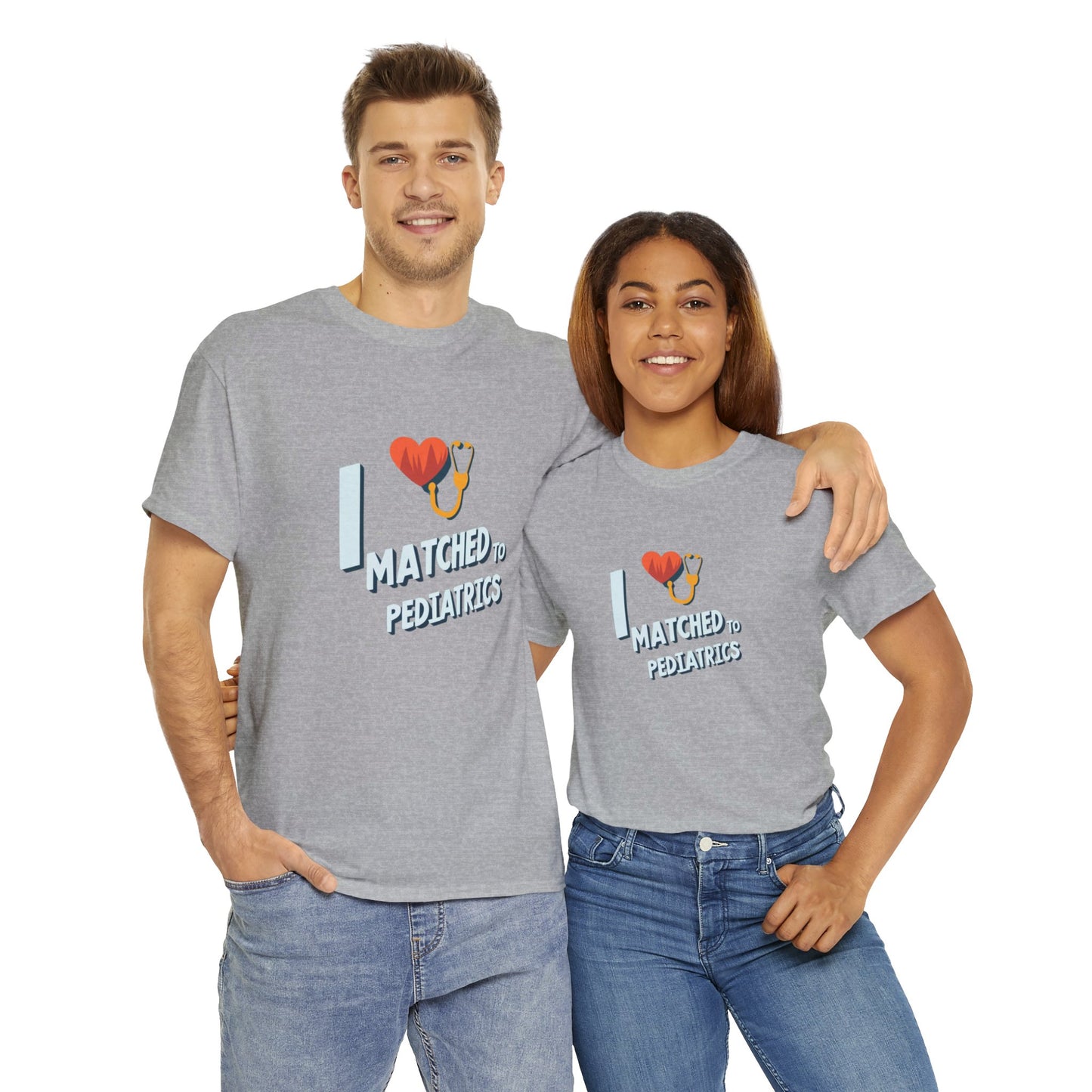 "I Matched to Pediatrics" 3 Unisex Heavy Cotton Tee