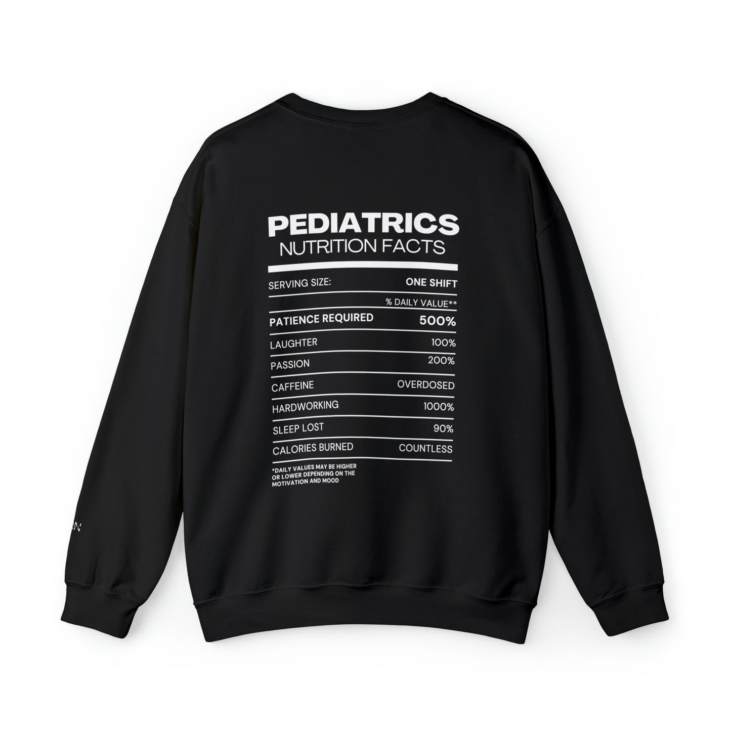 "Nutrition Facts" Unisex Crewneck Sweatshirt