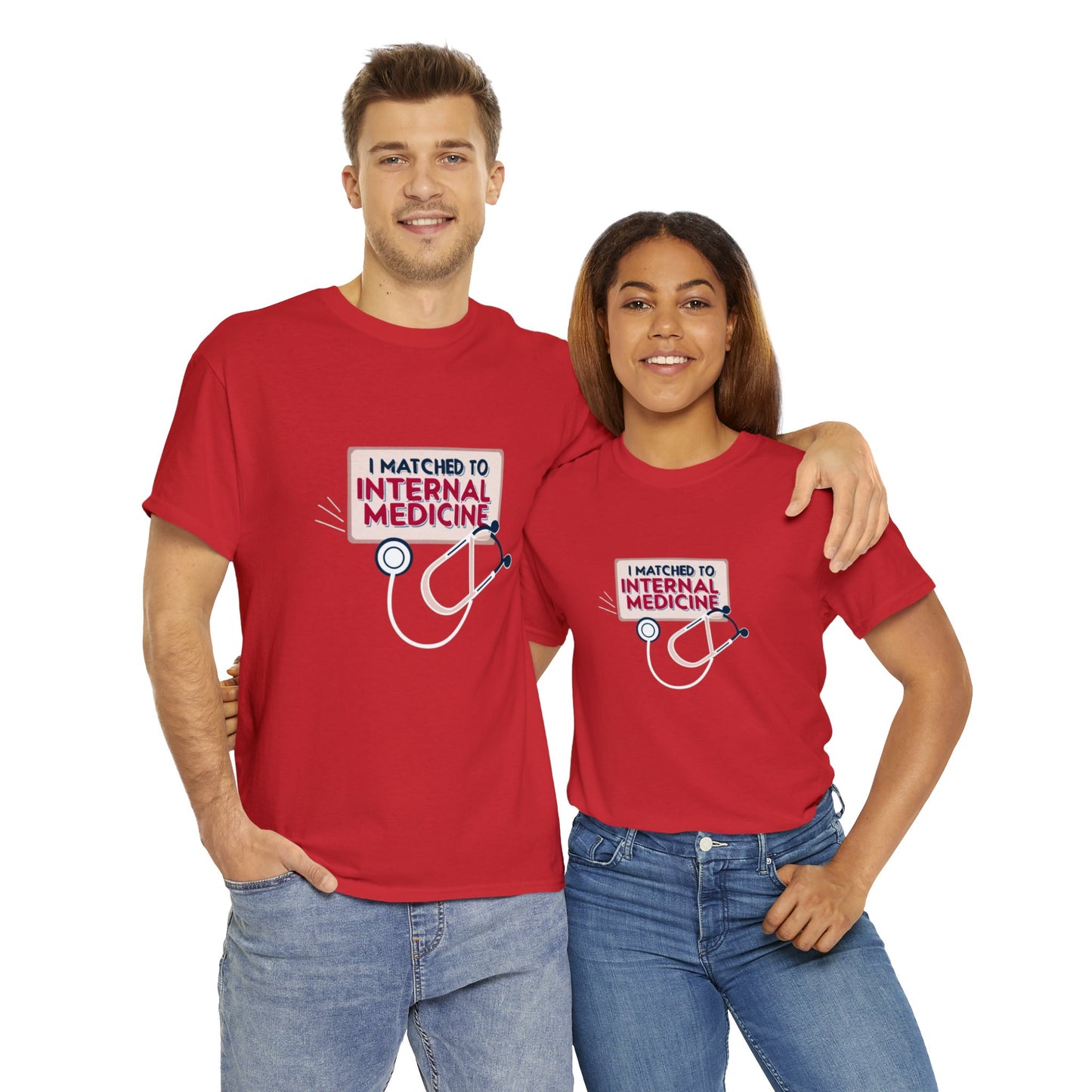 "I Matched to Internal Medicine" Unisex Heavy Cotton Tee