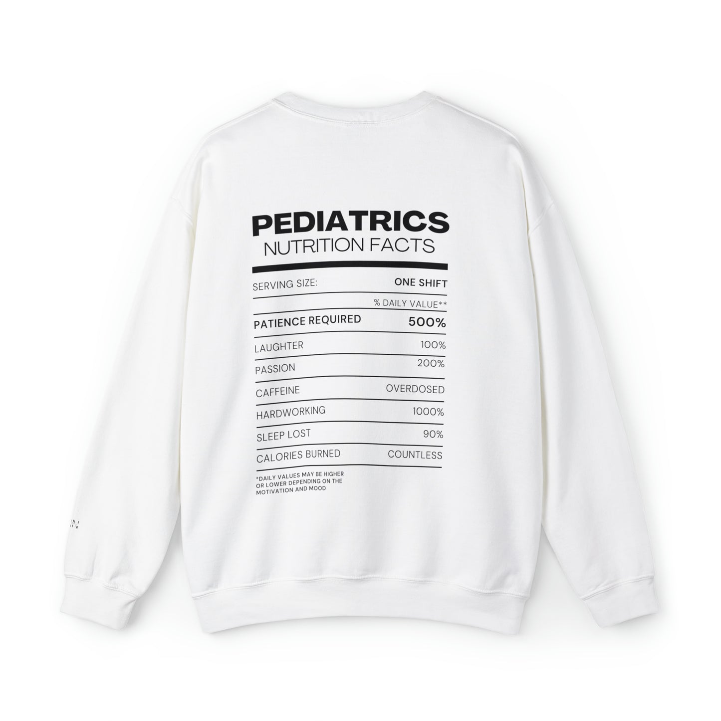 "Nutrition Facts" Unisex Crewneck Sweatshirt