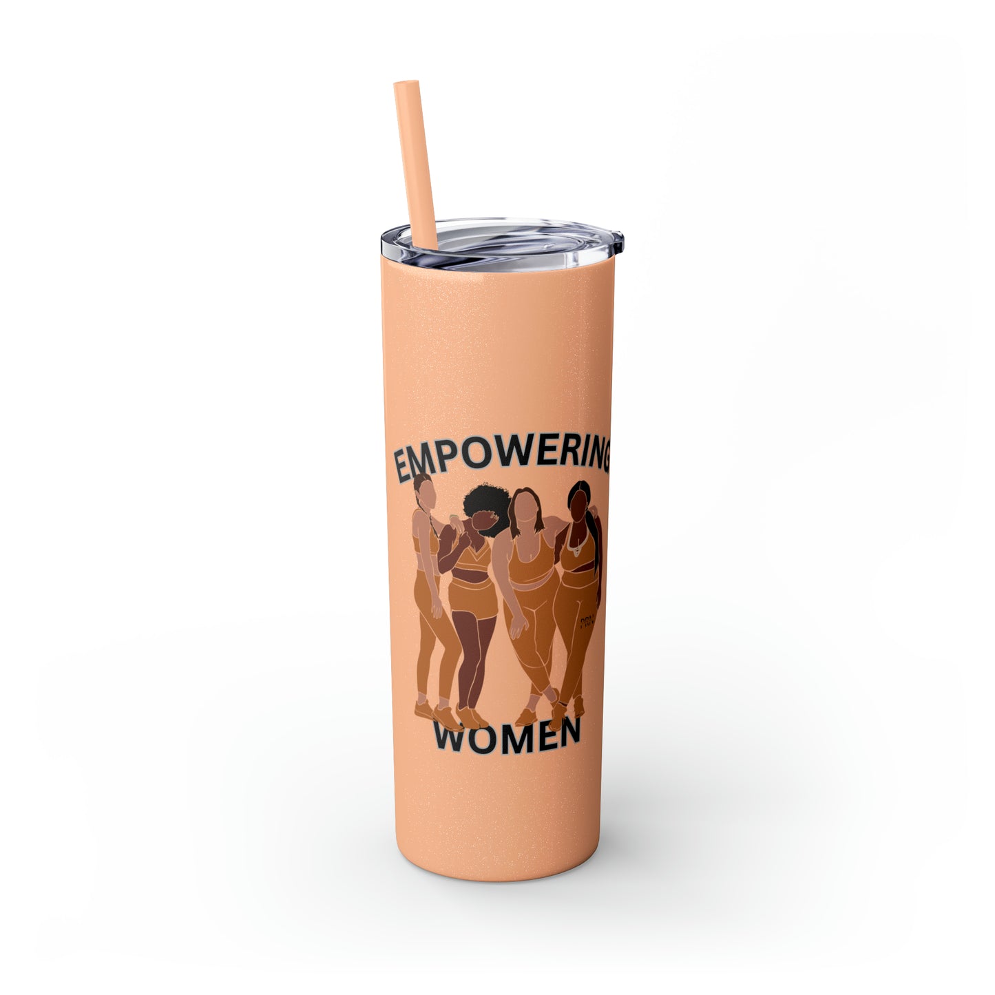 "Empowering Women" Skinny Tumbler with Straw, 20oz