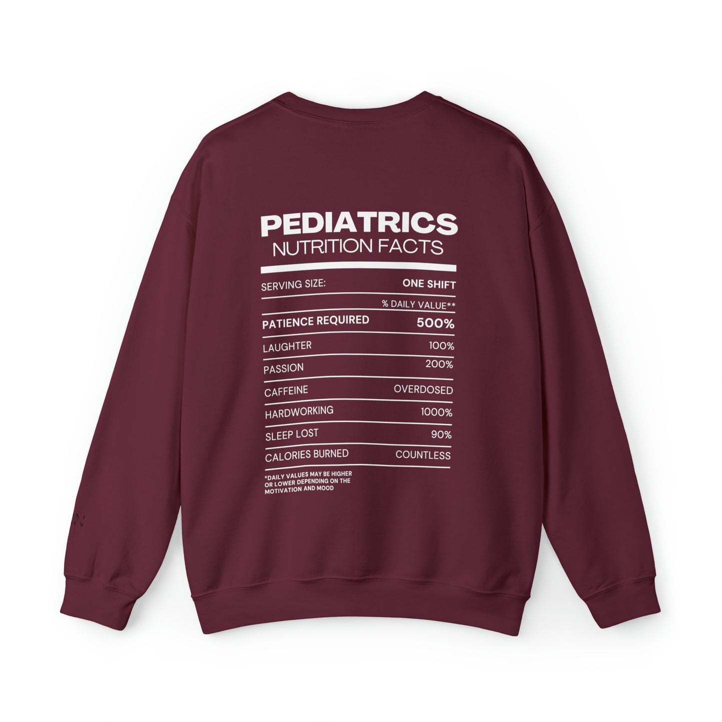 "Nutrition Facts" Unisex Crewneck Sweatshirt