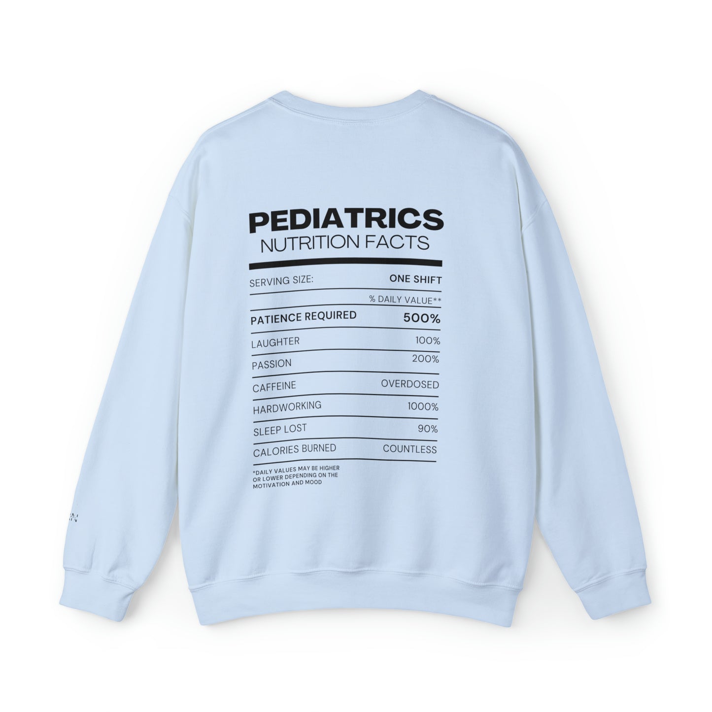 "Nutrition Facts" Unisex Crewneck Sweatshirt