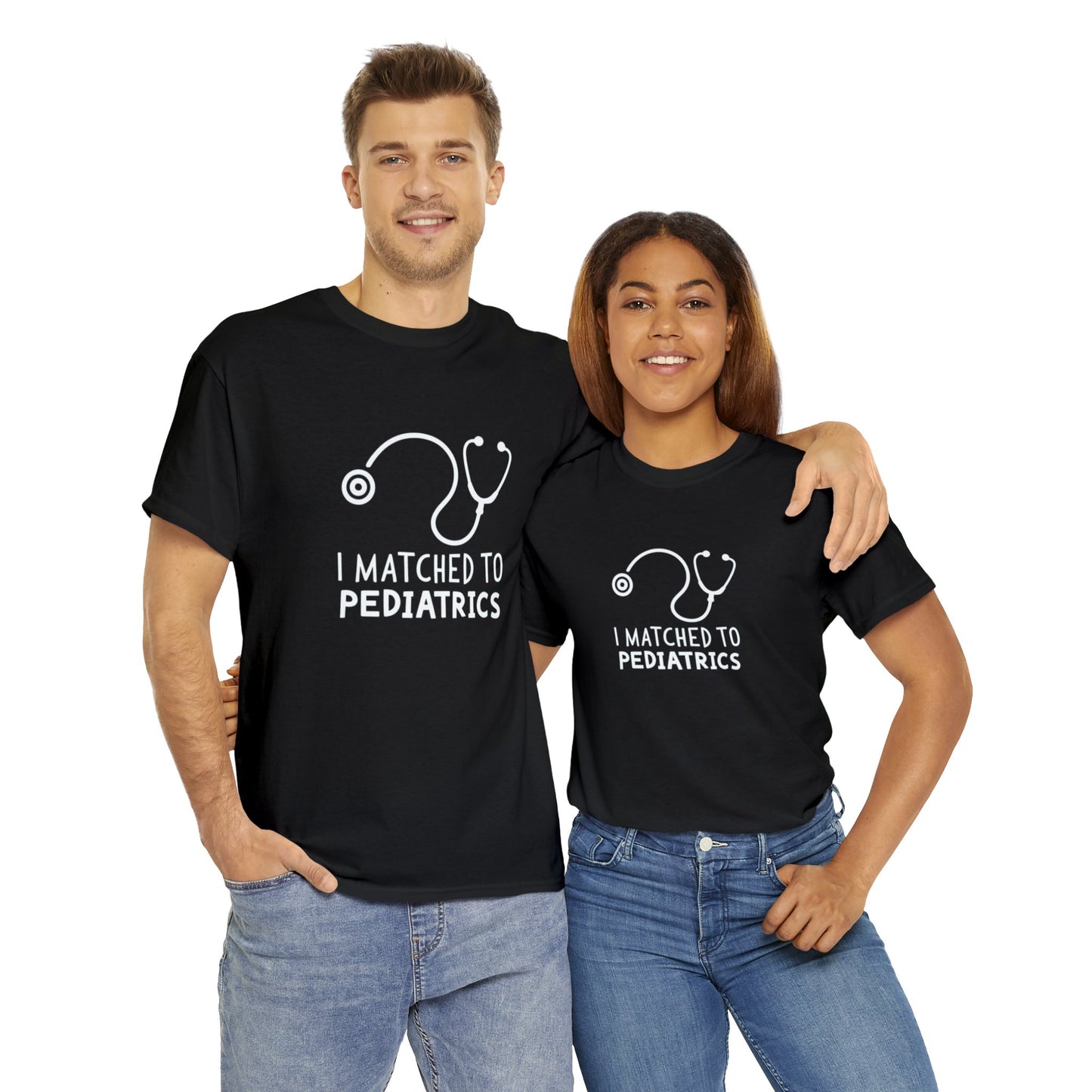 "I Matched to Pediatrics" Unisex Heavy Cotton Tee