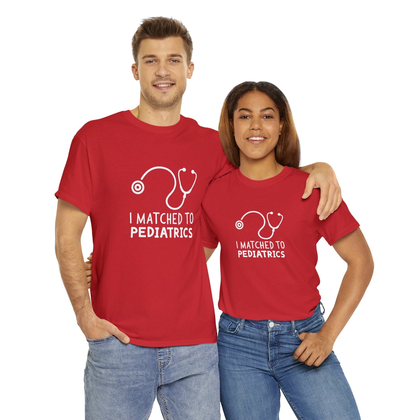 "I Matched to Pediatrics" Unisex Heavy Cotton Tee