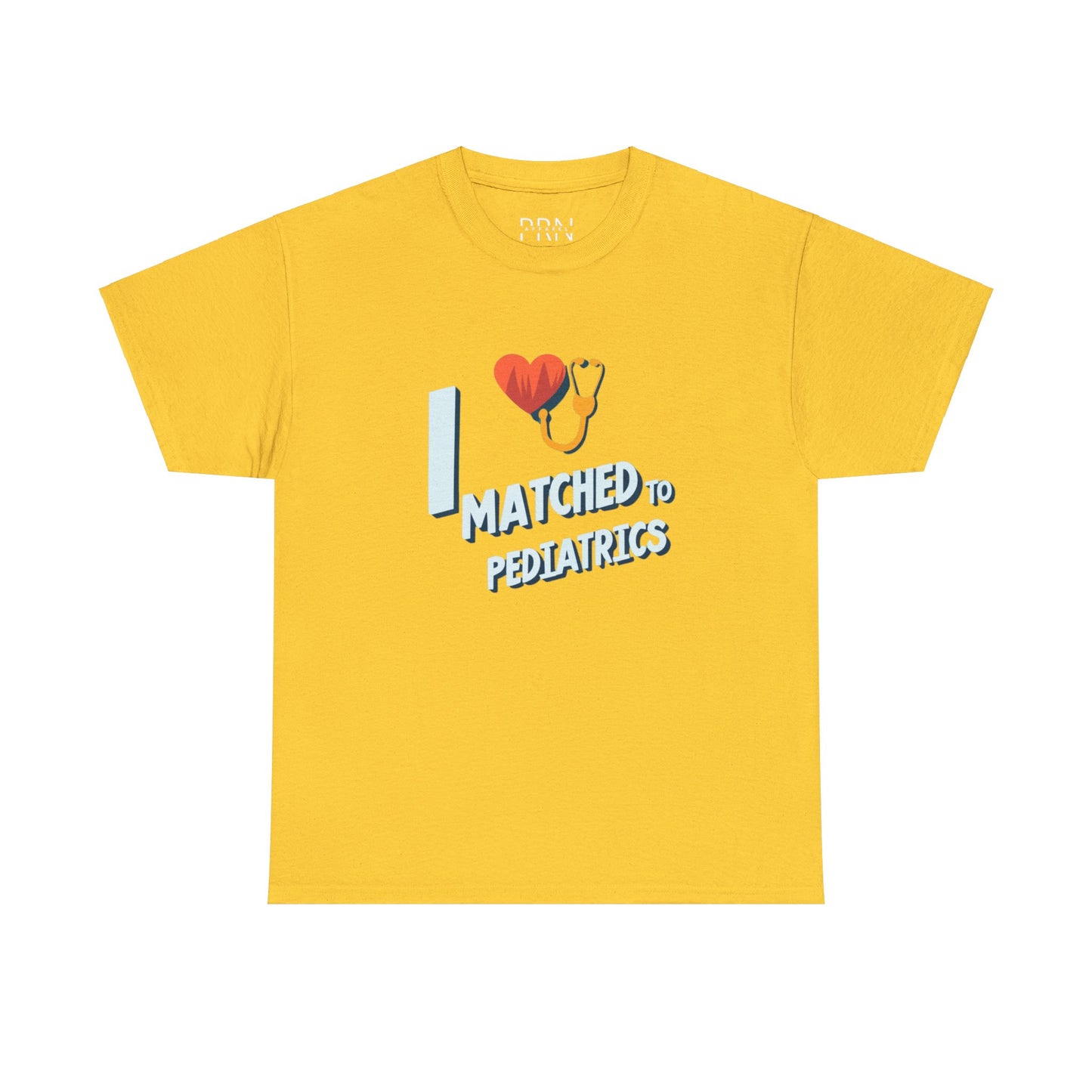 "I Matched to Pediatrics" 3 Unisex Heavy Cotton Tee