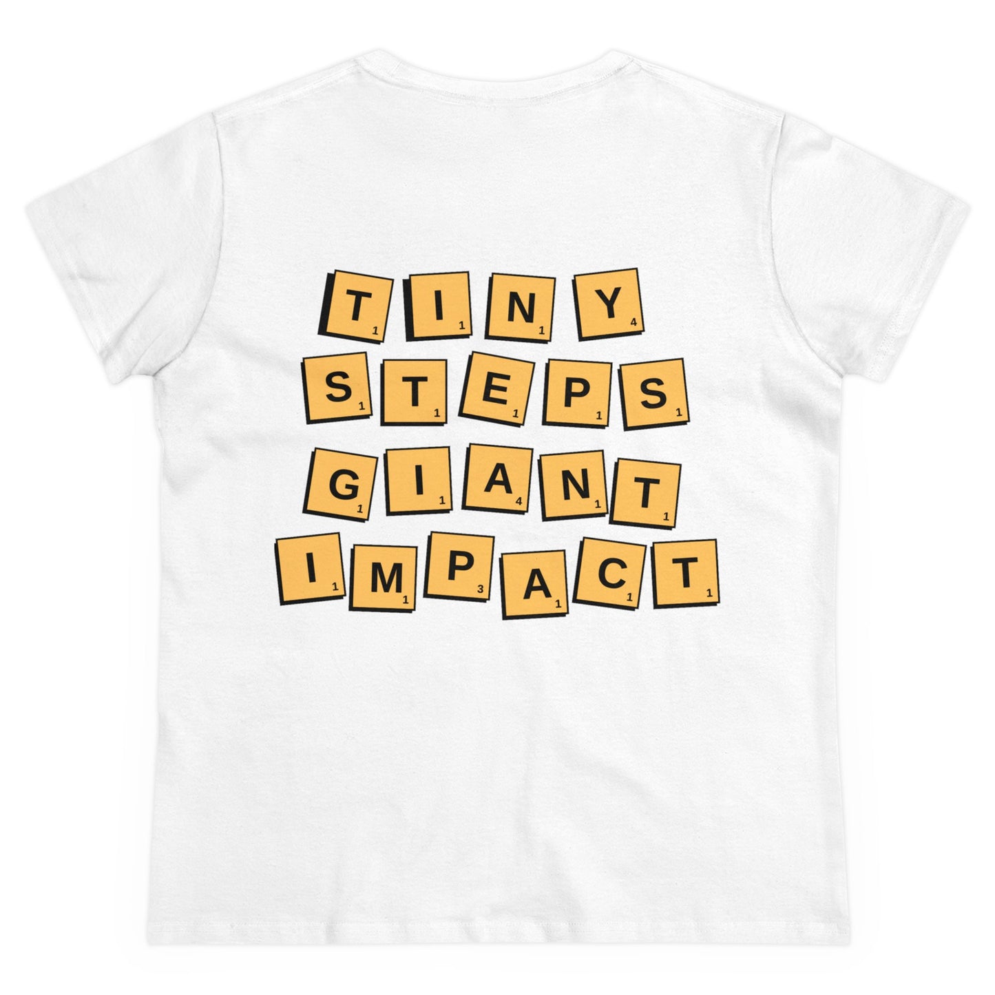 "Tiny Steps, Giant Impact" Women's Cotton Tee