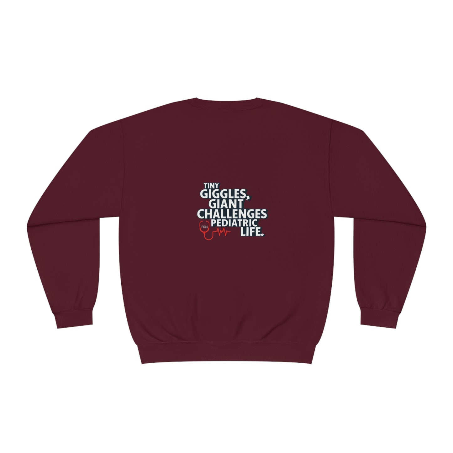 "Tiny Giggles, Giant Challenges" Unisex Crewneck Sweatshirt