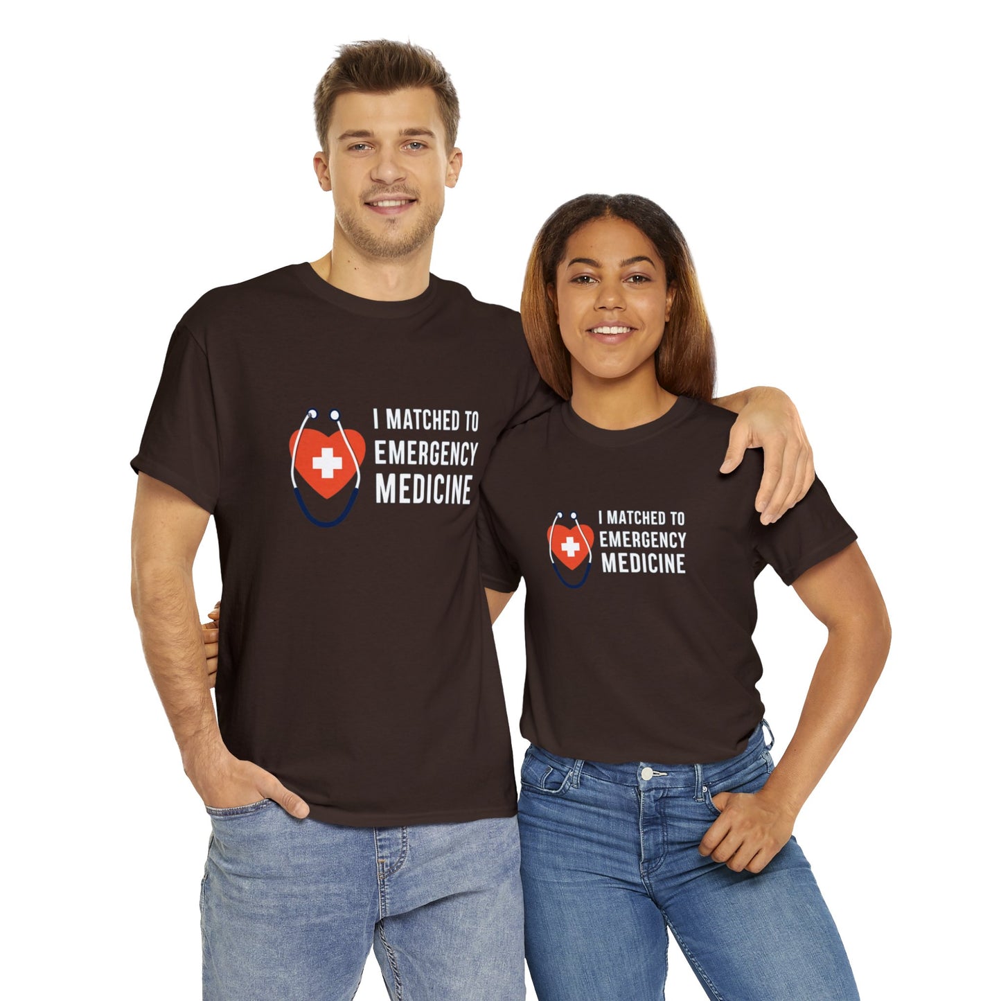 "I Matched to Emergency Medicine" Unisex Heavy Cotton Tee