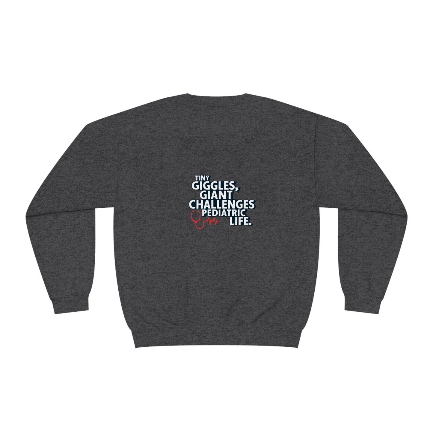 "Tiny Giggles, Giant Challenges" Unisex Crewneck Sweatshirt