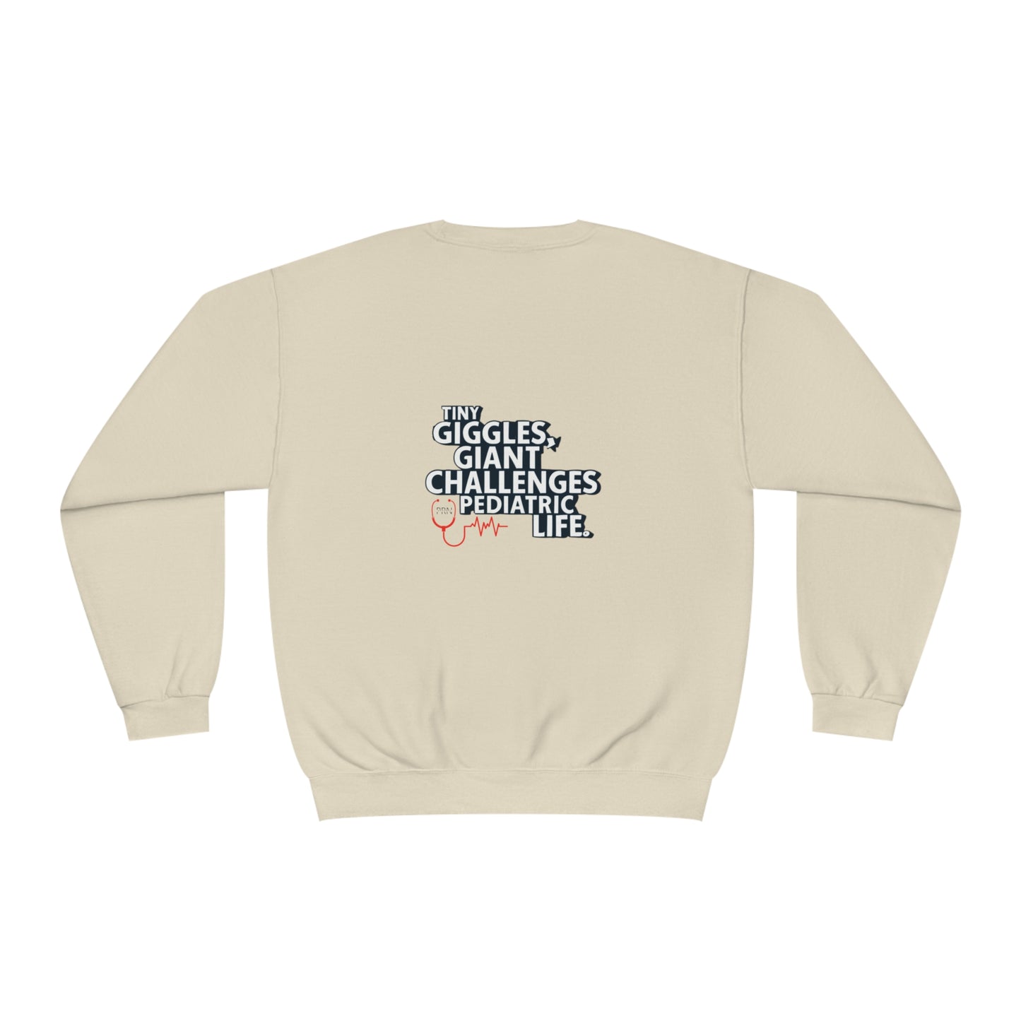 "Tiny Giggles, Giant Challenges" Unisex Crewneck Sweatshirt