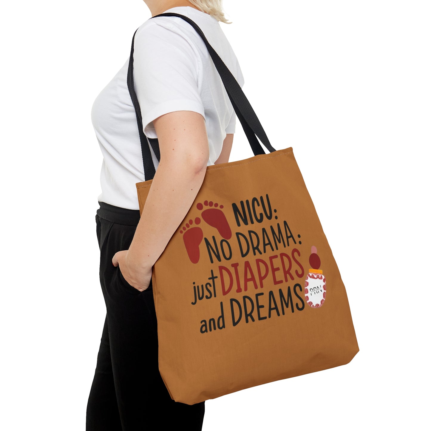 "No Drama, Just Diapers and Dreams" Tote Bag