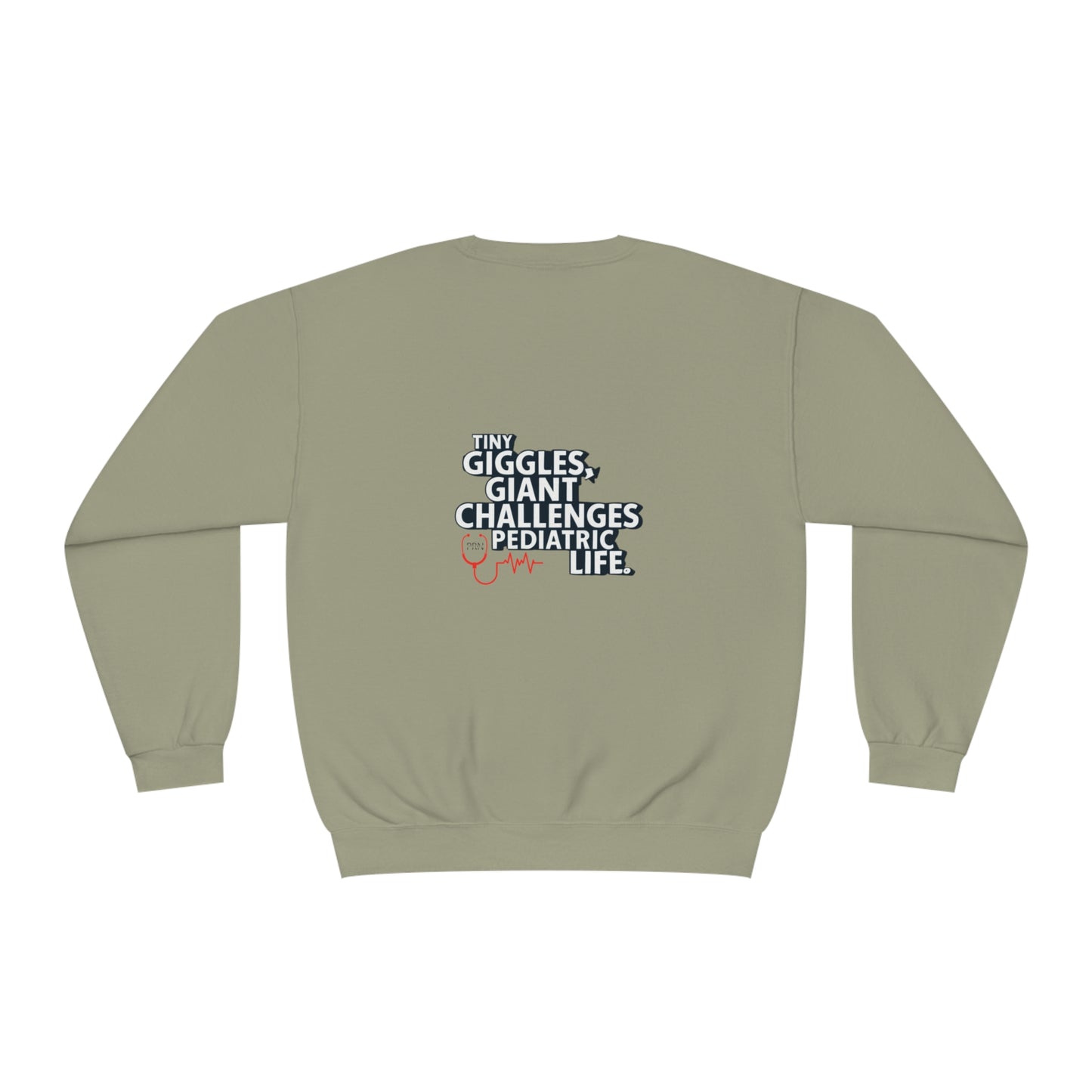 "Tiny Giggles, Giant Challenges" Unisex Crewneck Sweatshirt