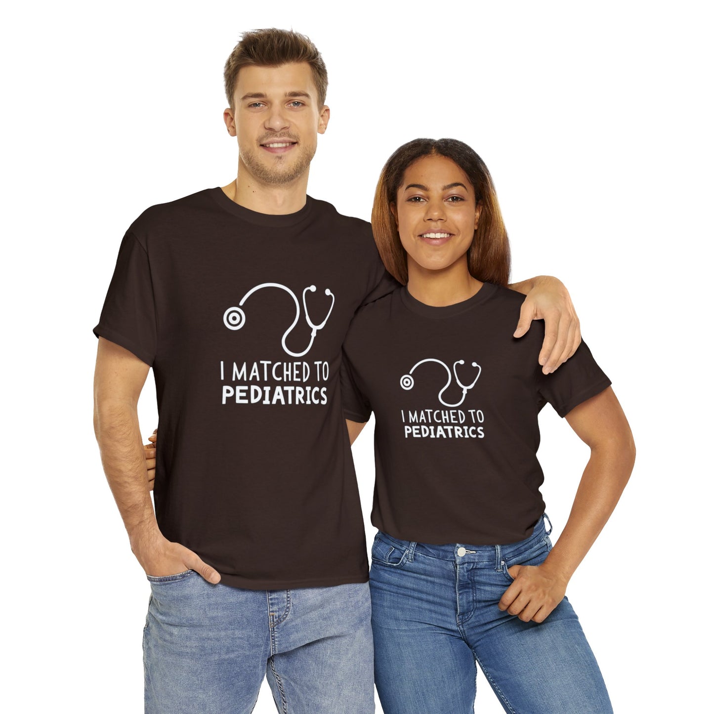 "I Matched to Pediatrics" Unisex Heavy Cotton Tee