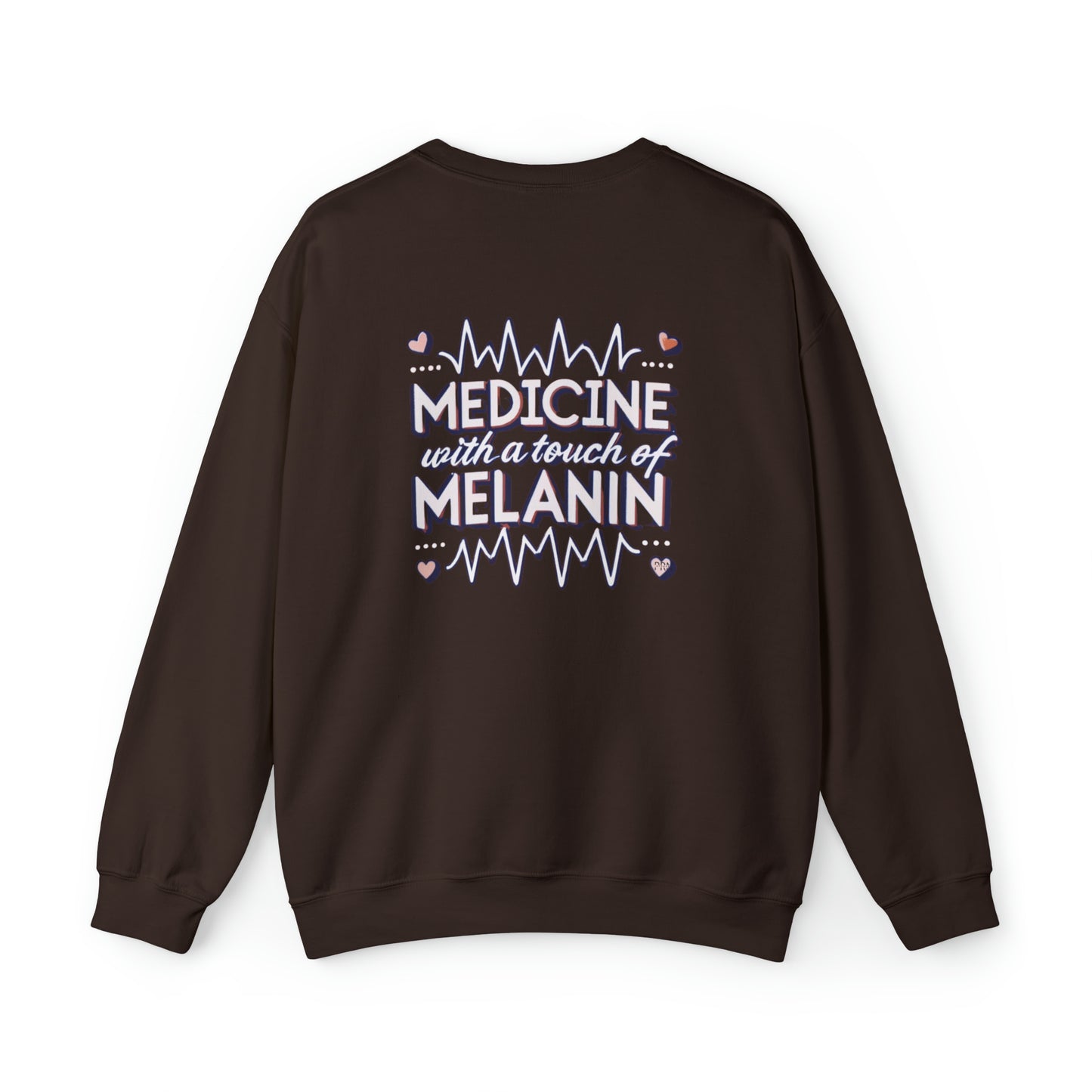 "Medicine With a Touch of Melanin" Unisex Crewneck Sweatshirt