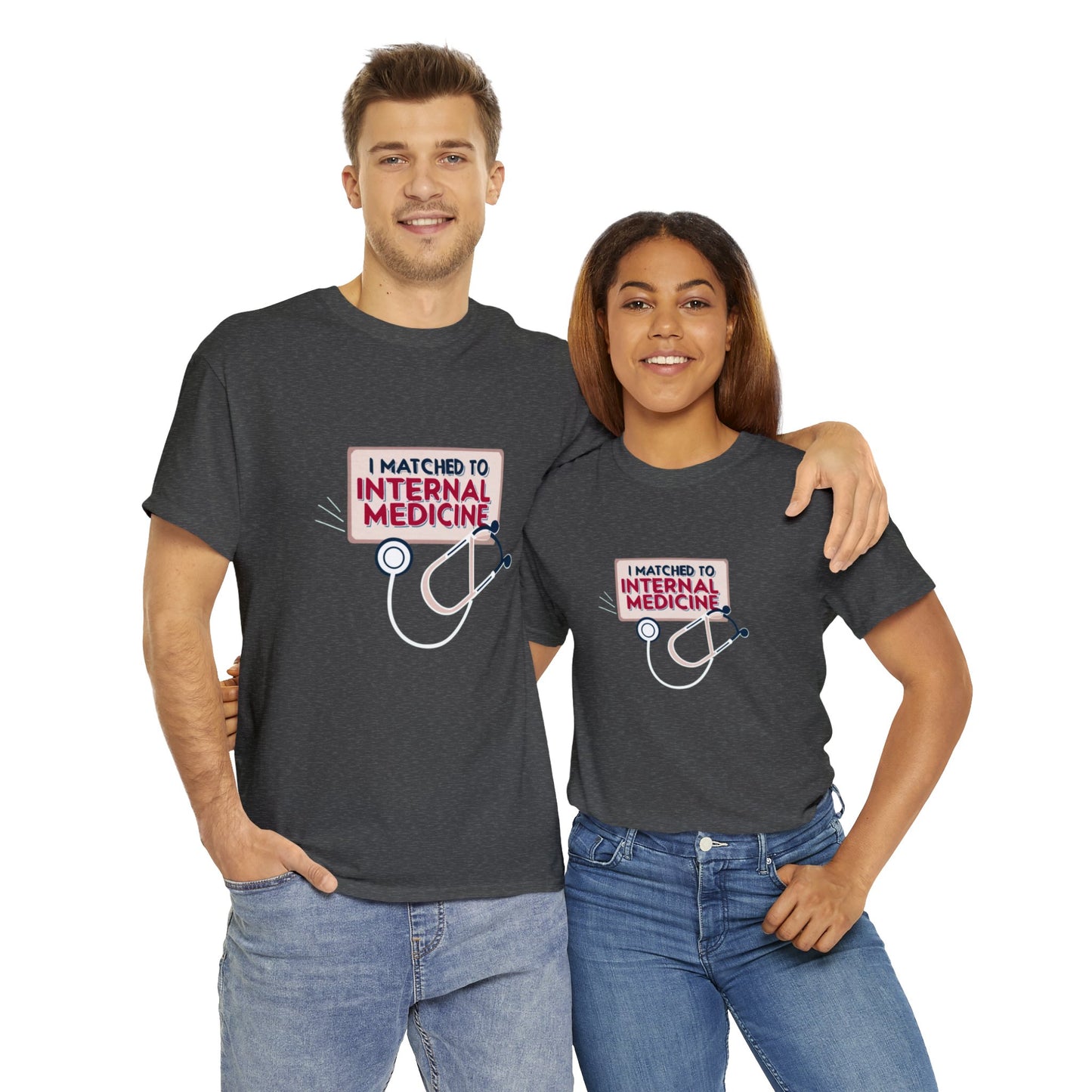 "I Matched to Internal Medicine" Unisex Heavy Cotton Tee