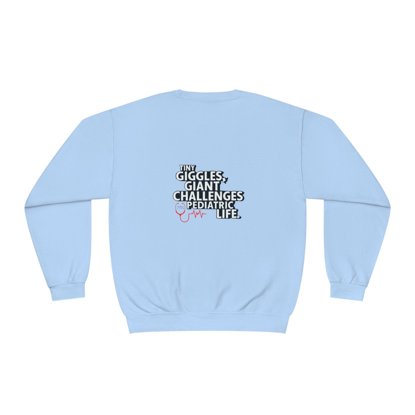 "Tiny Giggles, Giant Challenges" Unisex Crewneck Sweatshirt