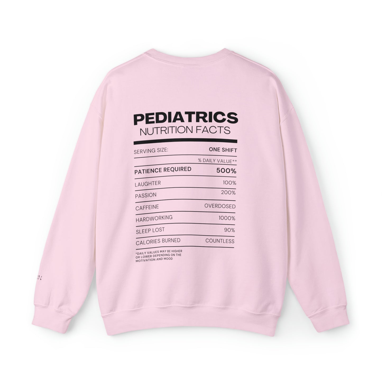 "Nutrition Facts" Unisex Crewneck Sweatshirt