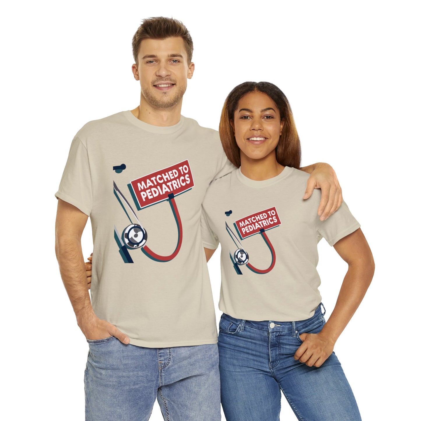 "I Matched to Pediatrics" 2 Unisex Heavy Cotton Tee