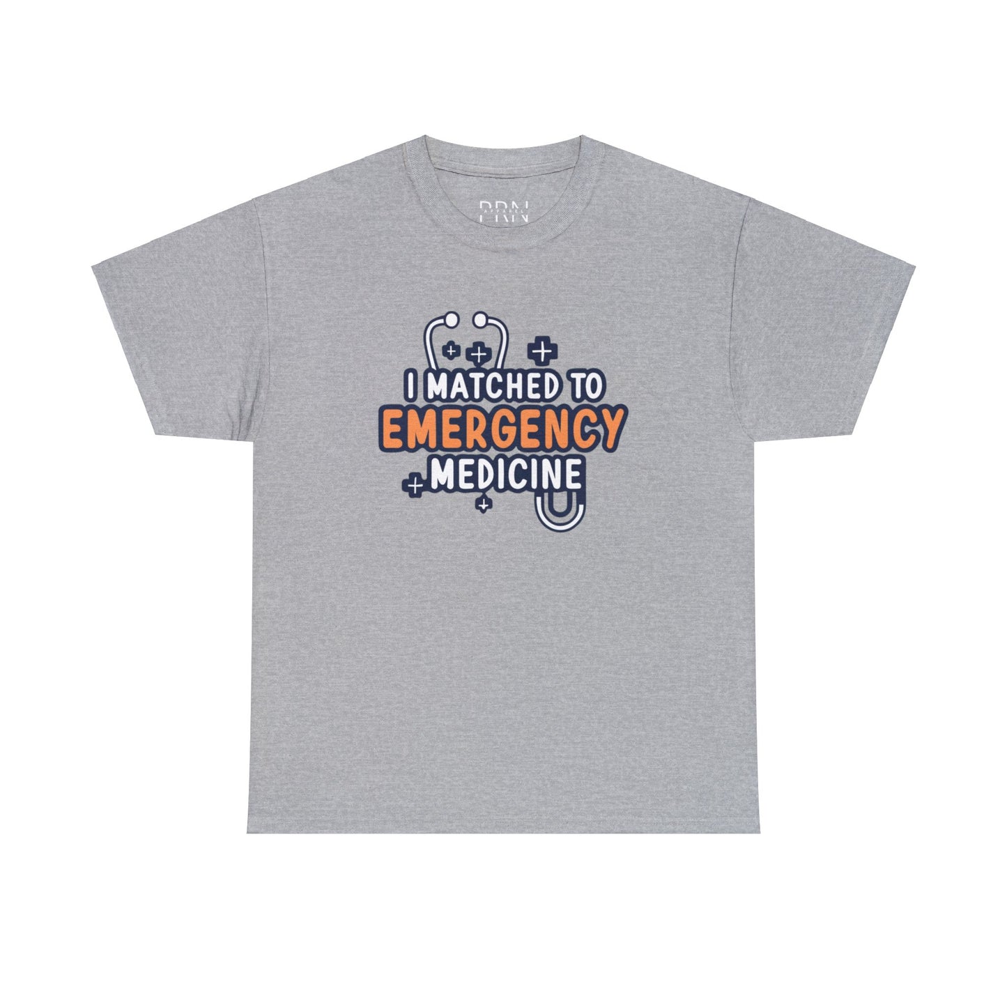 "I Matched to Emergency Medicine" Unisex Heavy Cotton Tee