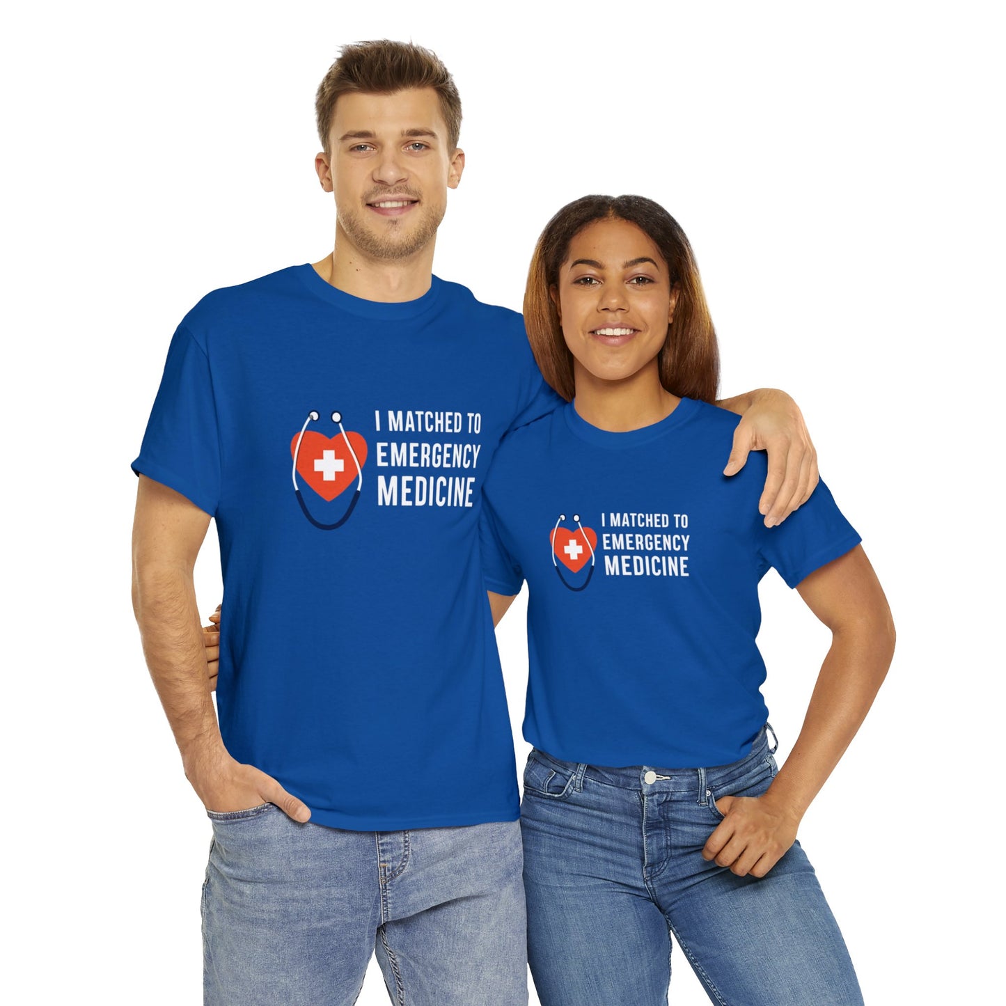 "I Matched to Emergency Medicine" Unisex Heavy Cotton Tee