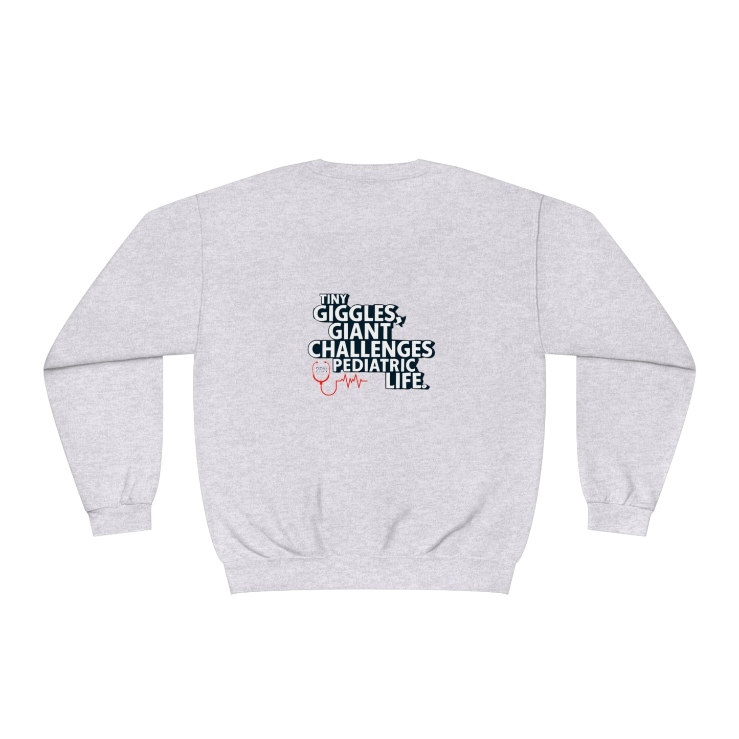 "Tiny Giggles, Giant Challenges" Unisex Crewneck Sweatshirt