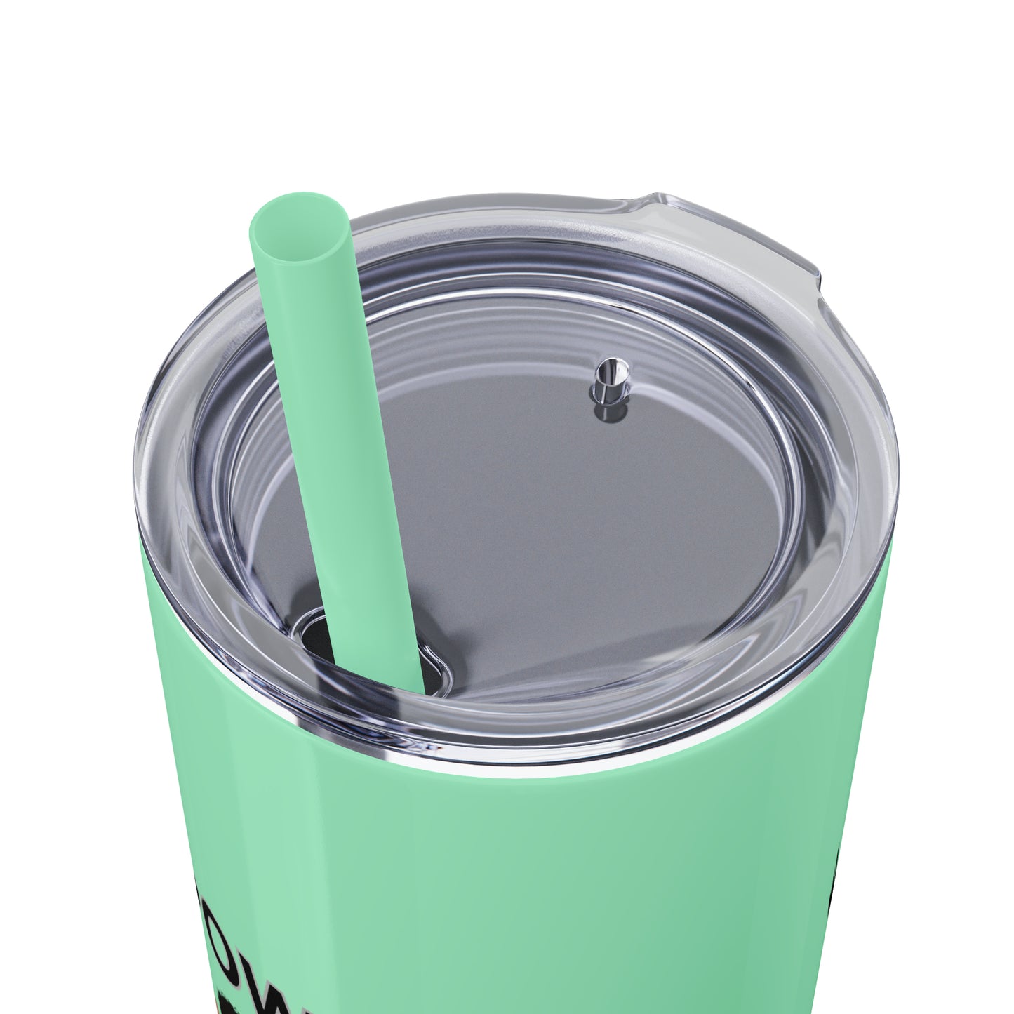 "Empowering Women" Skinny Tumbler with Straw, 20oz