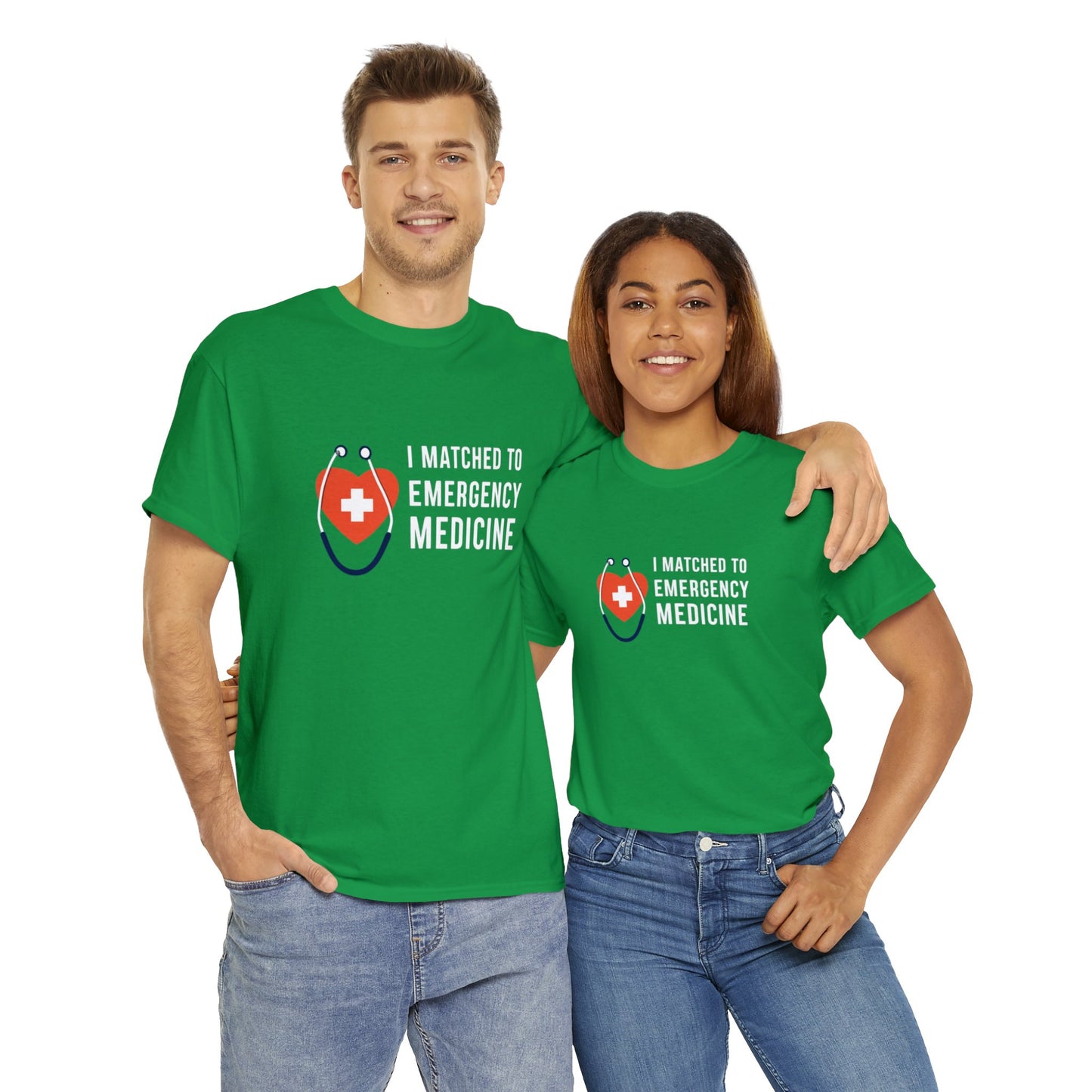 "I Matched to Emergency Medicine" Unisex Heavy Cotton Tee