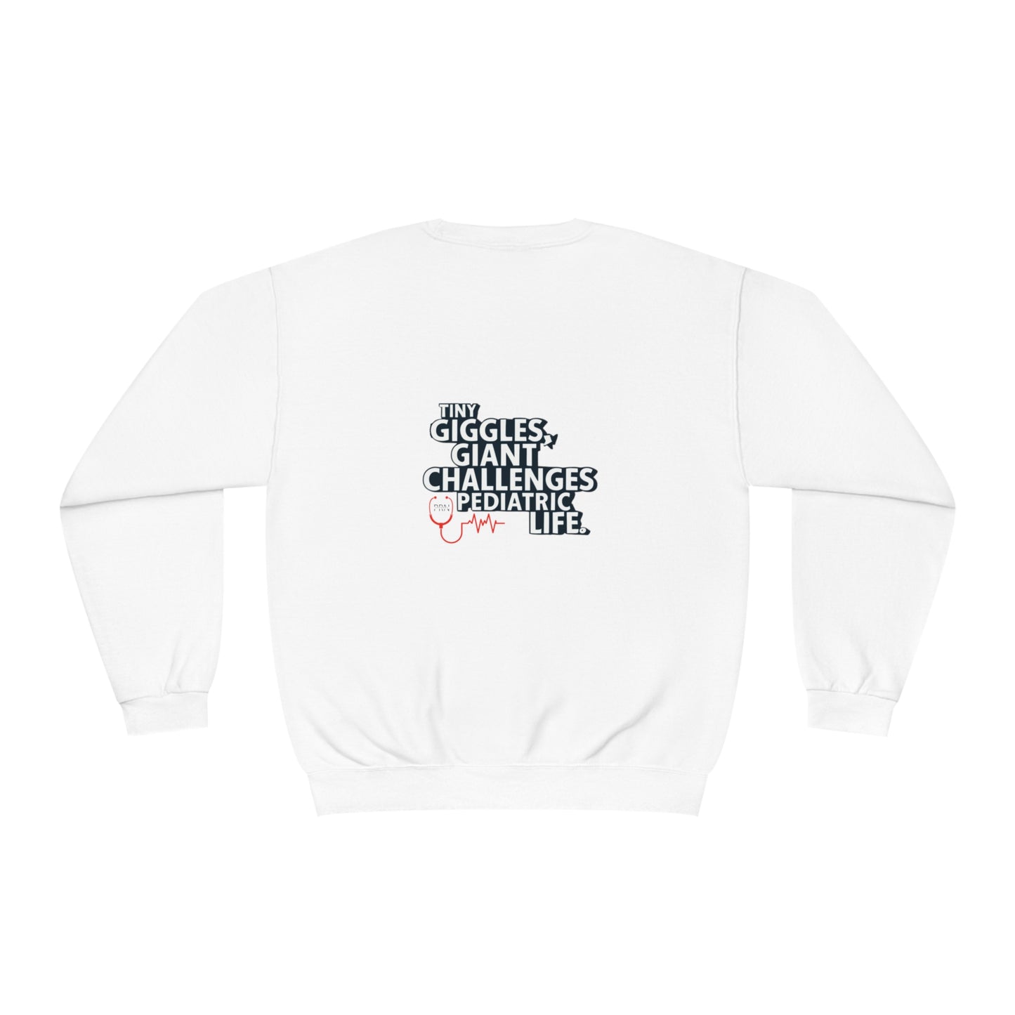 "Tiny Giggles, Giant Challenges" Unisex Crewneck Sweatshirt