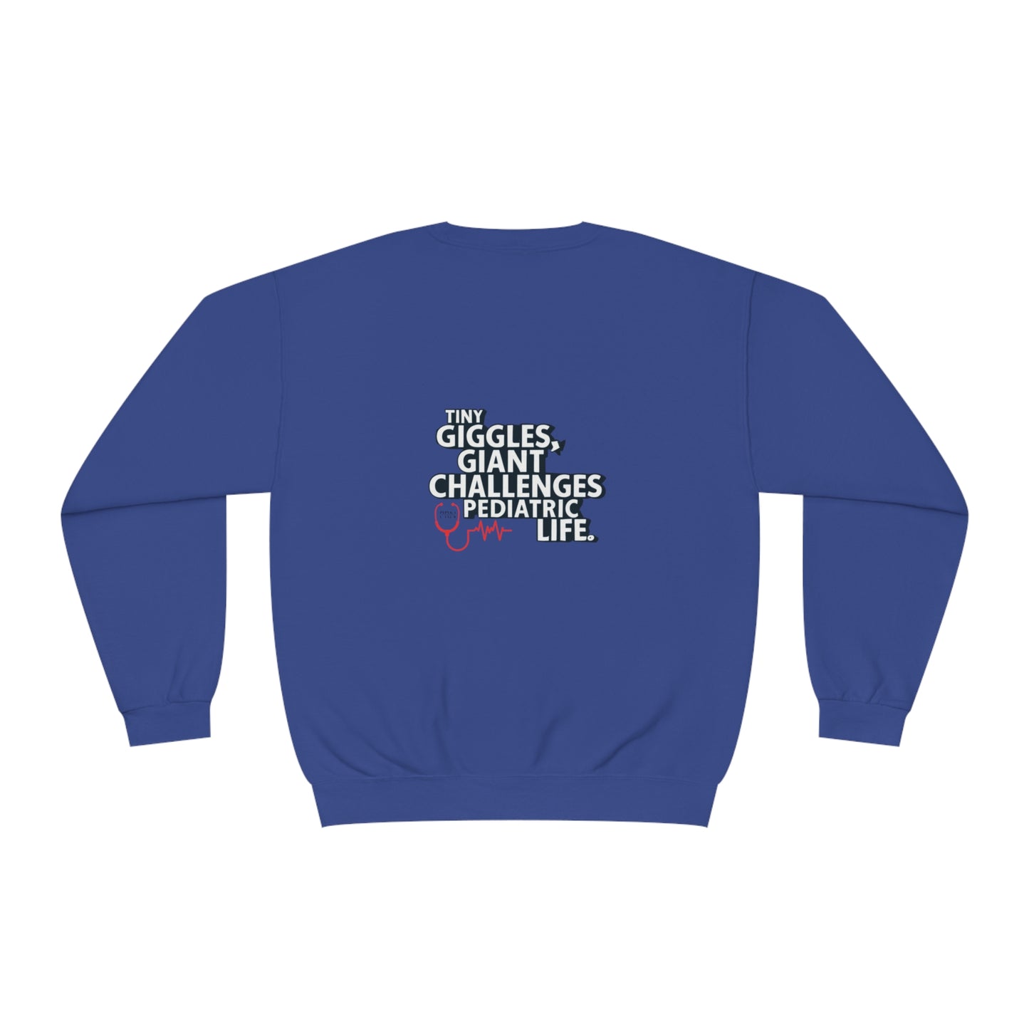 "Tiny Giggles, Giant Challenges" Unisex Crewneck Sweatshirt