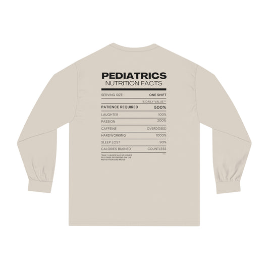 "Nutrition Facts" Unisex Long Sleeve T-Shirt