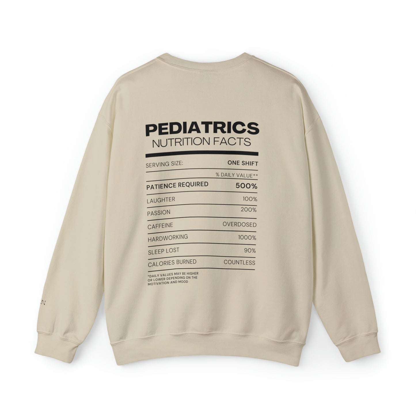 "Nutrition Facts" Unisex Crewneck Sweatshirt