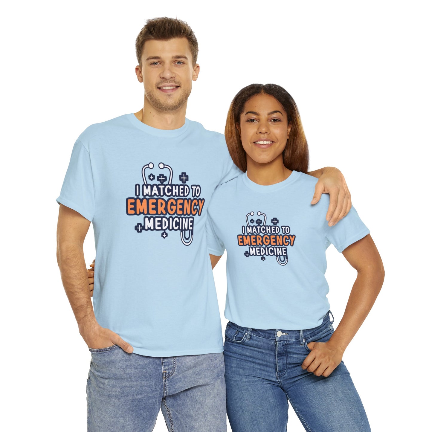 "I Matched to Emergency Medicine" Unisex Heavy Cotton Tee