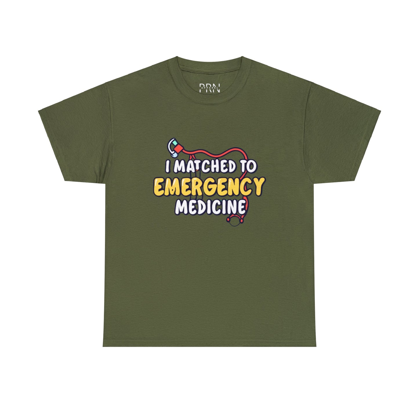 "I Matched to Emergency Medicine" Unisex Heavy Cotton Tee