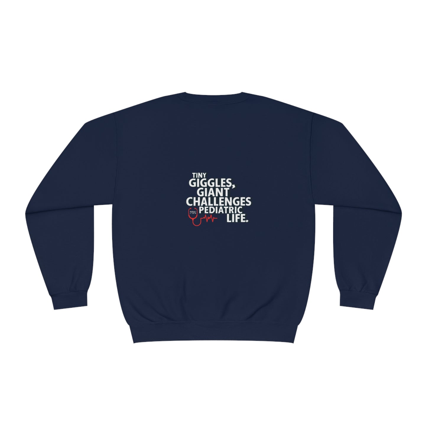 "Tiny Giggles, Giant Challenges" Unisex Crewneck Sweatshirt