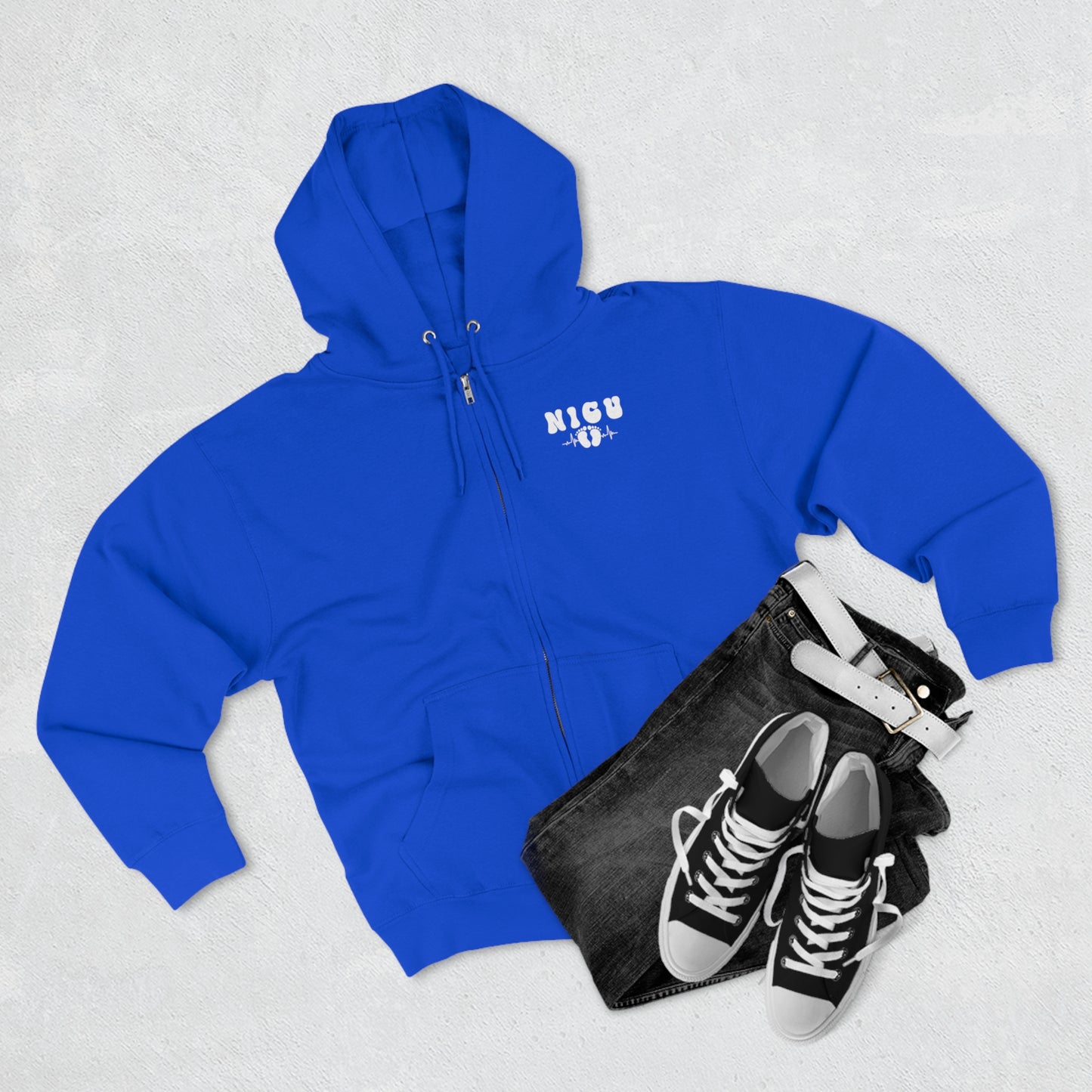 "Keeping it Quiet and Cute in the NICU" Unisex Full Zip Hoodie