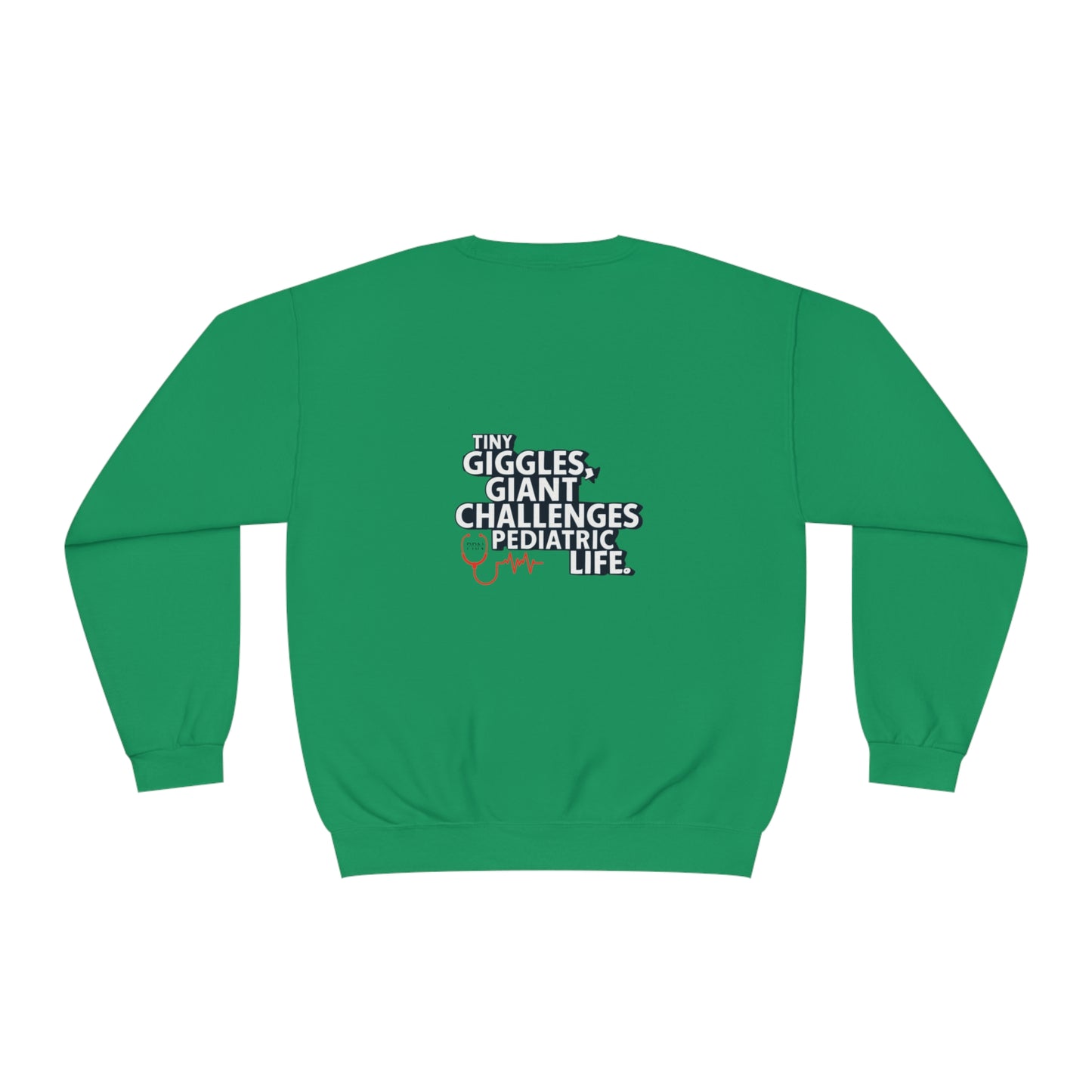 "Tiny Giggles, Giant Challenges" Unisex Crewneck Sweatshirt