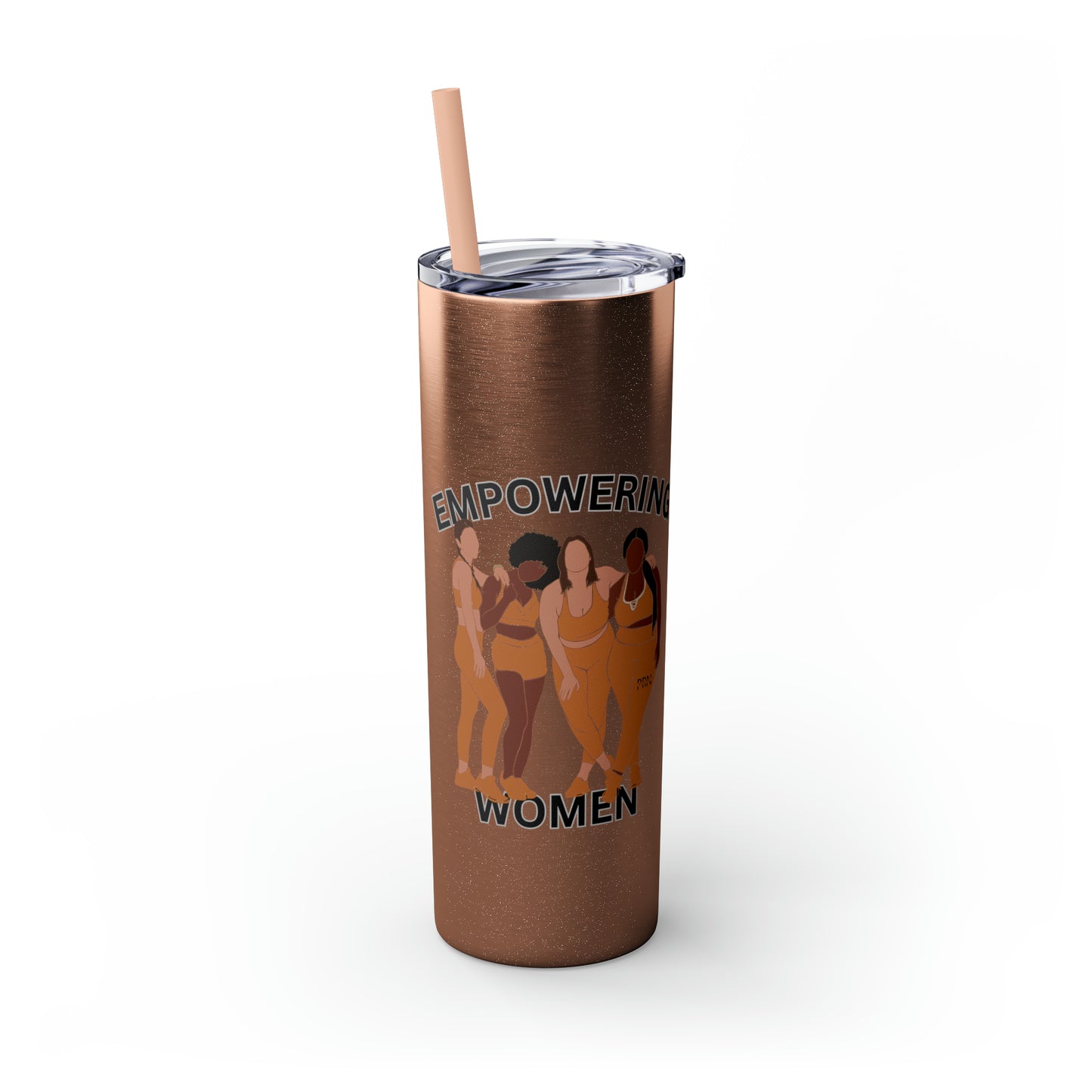 "Empowering Women" Skinny Tumbler with Straw, 20oz