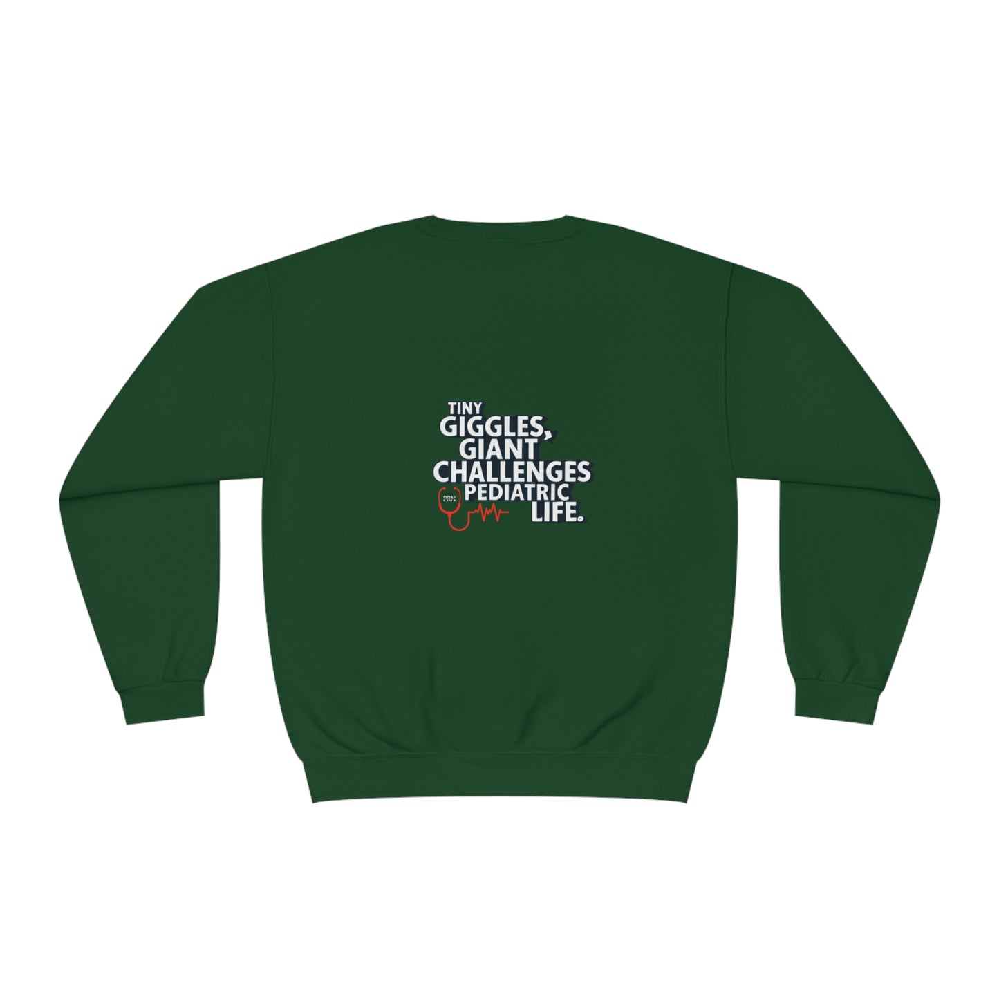 "Tiny Giggles, Giant Challenges" Unisex Crewneck Sweatshirt