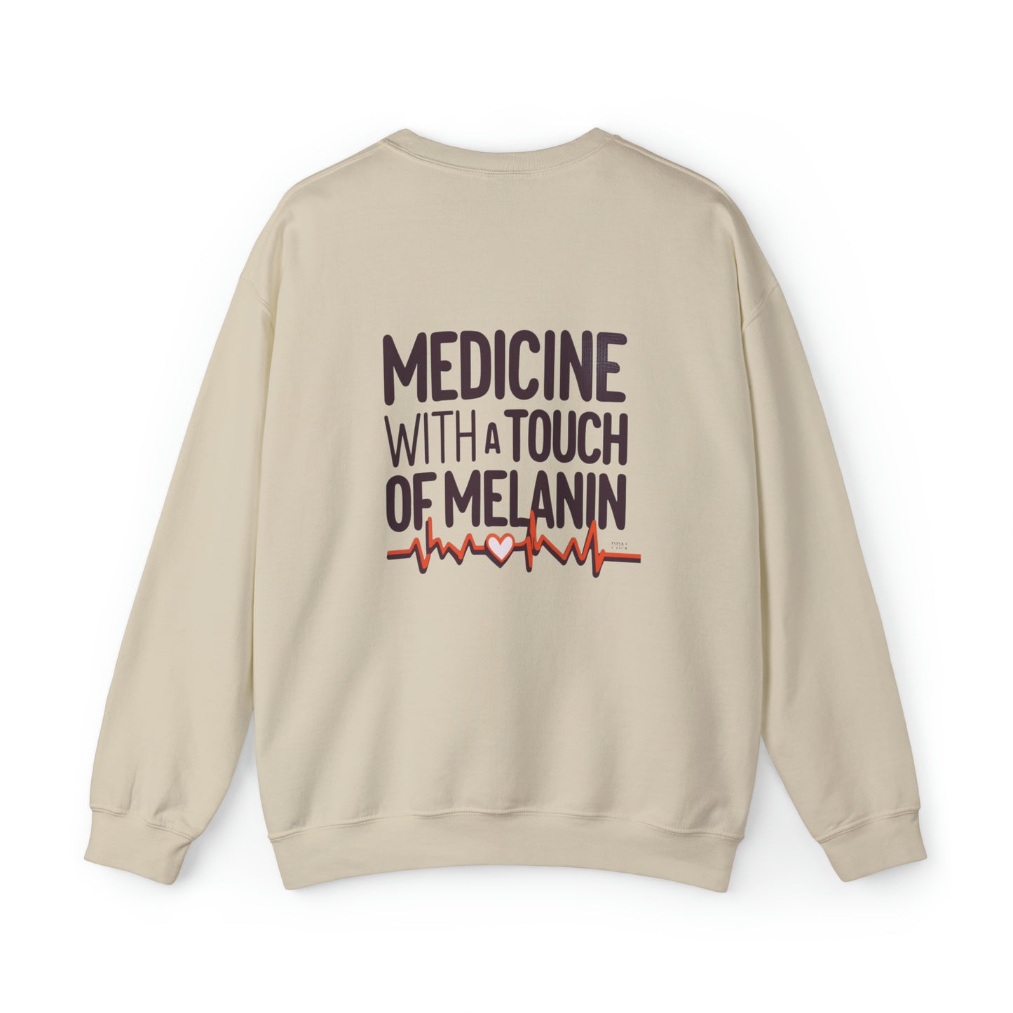 "Medicine With a Touch of Melanin" Unisex Crewneck Sweatshirt