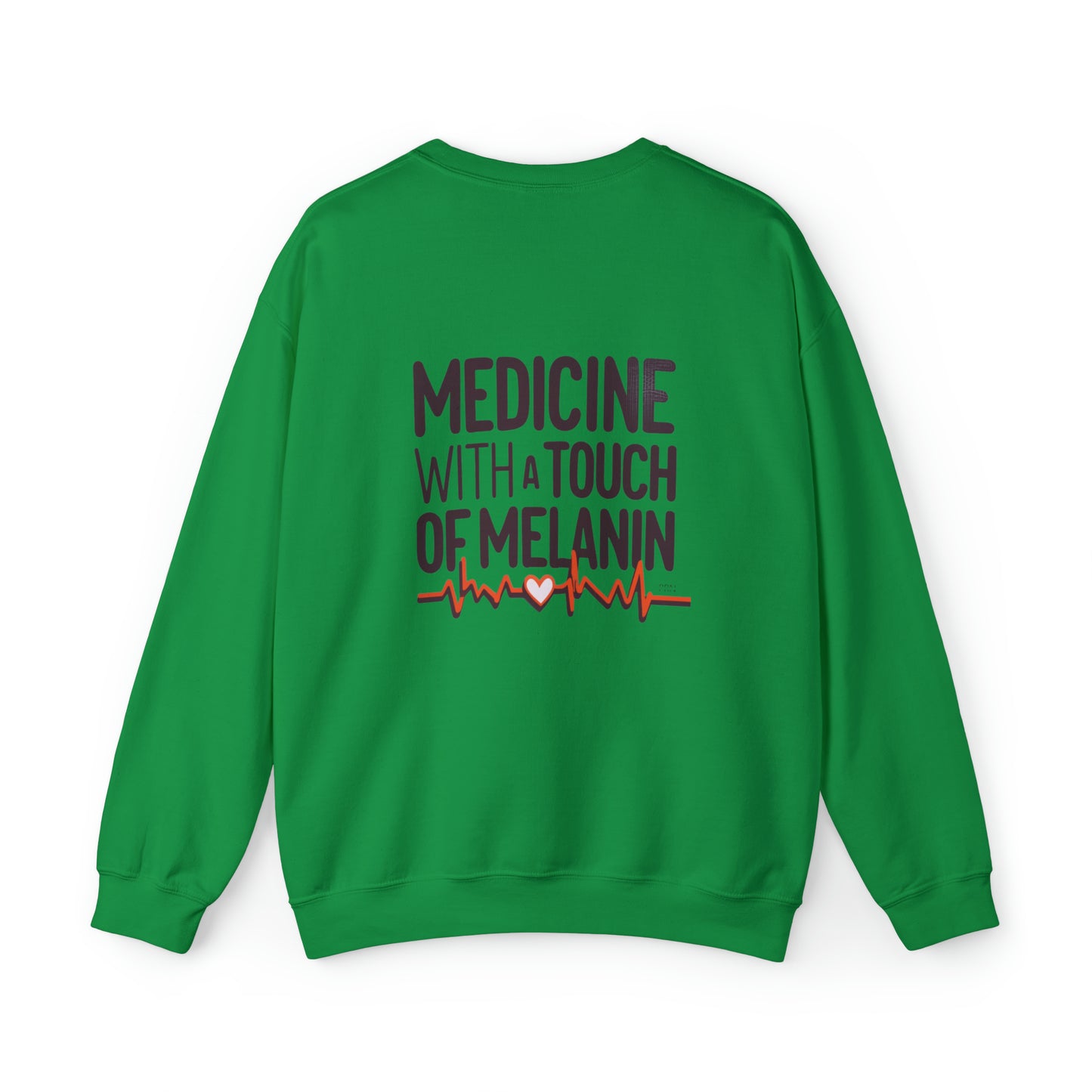 "Medicine With a Touch of Melanin" Unisex Crewneck Sweatshirt