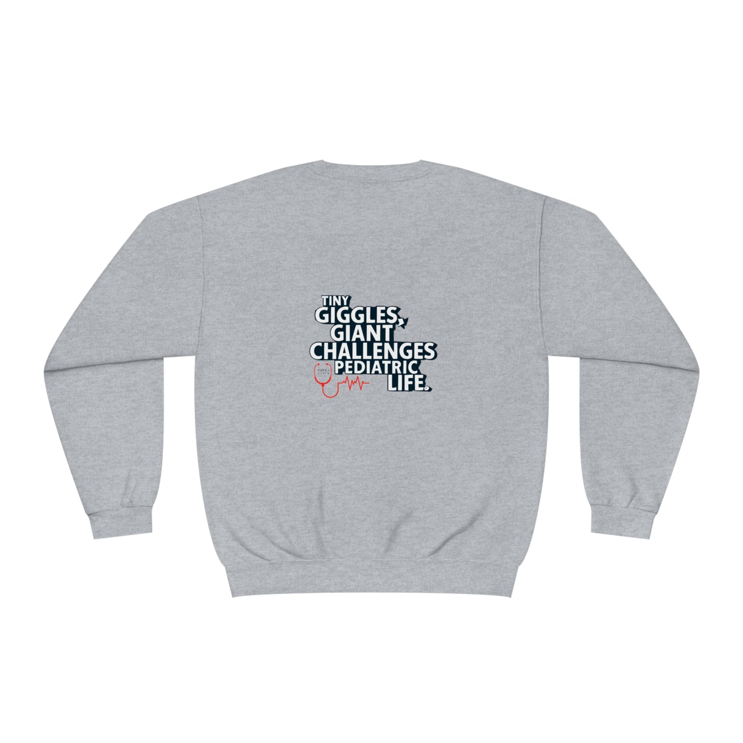 "Tiny Giggles, Giant Challenges" Unisex Crewneck Sweatshirt